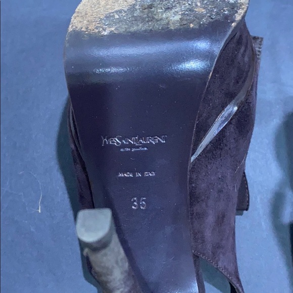 YSL tribute suede sling back pumps sz 35 - Picture 3 of 7